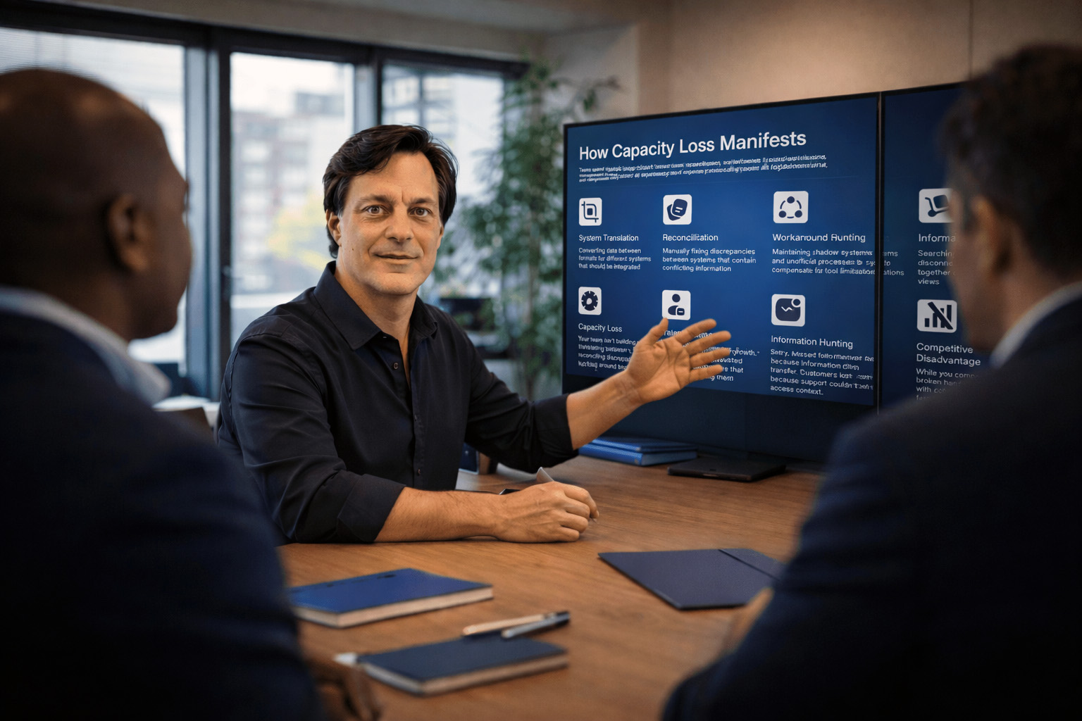 Ben Klaiber consulting with executive team