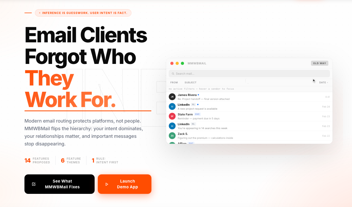 MMWBMail concept image shown inside the viewer demo